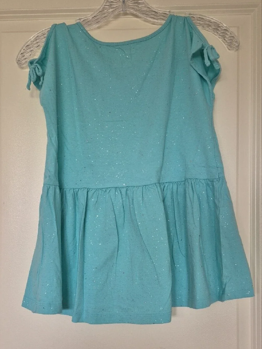 OshKosh B'gosh Girls' Aqua Sparkle Cold-Shoulder Tunic/Tee